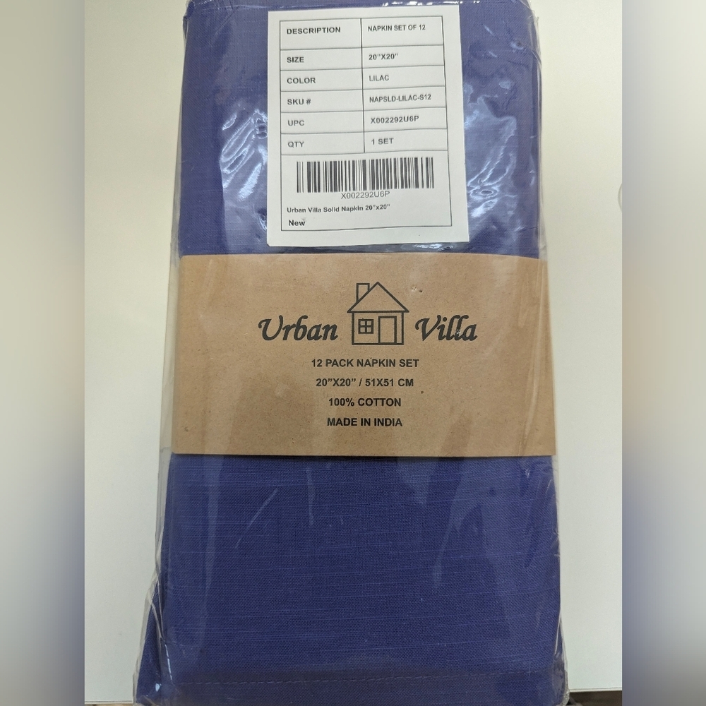 Urban Villa 12 Pack Napkin Set